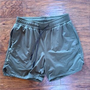 Olive Performance Men's Athletic Shorts